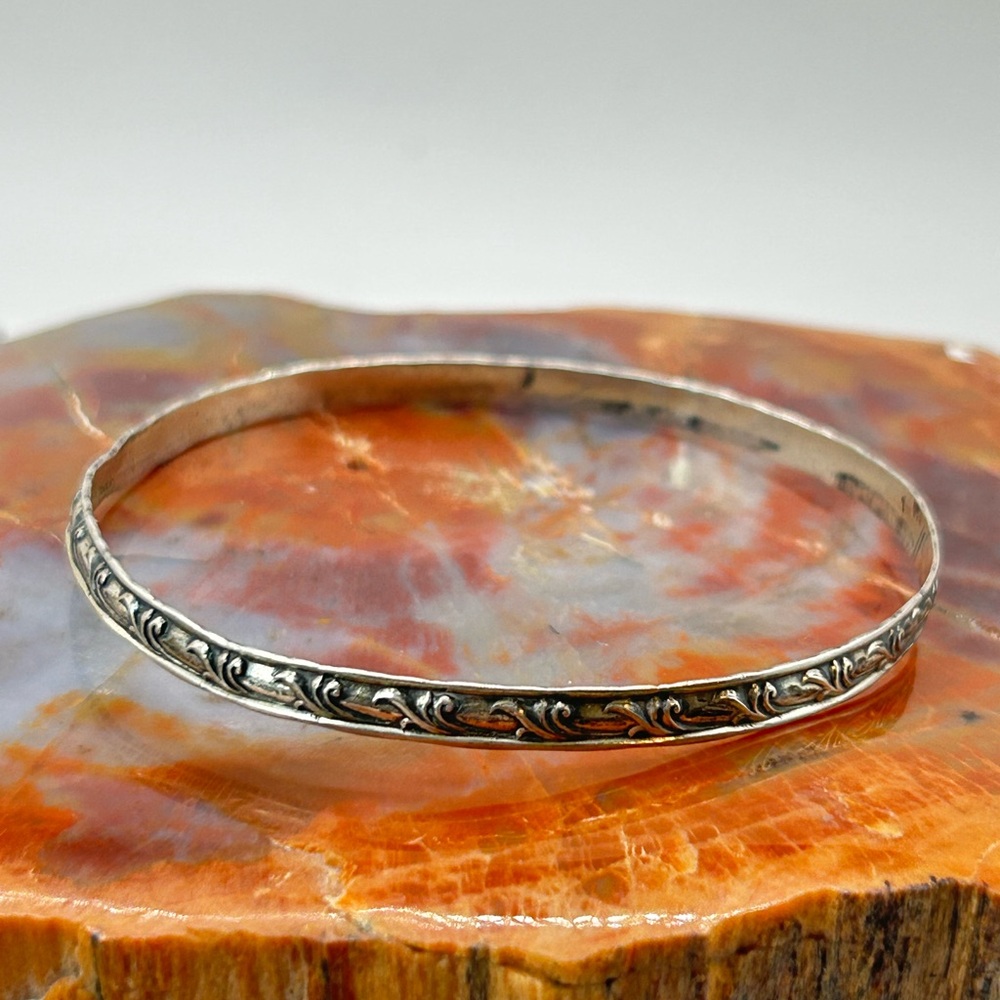 Antique Sterling Silver Bangle Bracelet